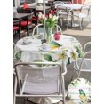 thumbnail image 5 of Outdoor Tablecloth with Umbrella Hole for Patio/Picnic/Party/Camping, Spring Botanical Waterproof Table Cloth Round Cover Washable, Watercolor Floral Butterfly Country Wood Gray (Dia 60"), 5 of 8