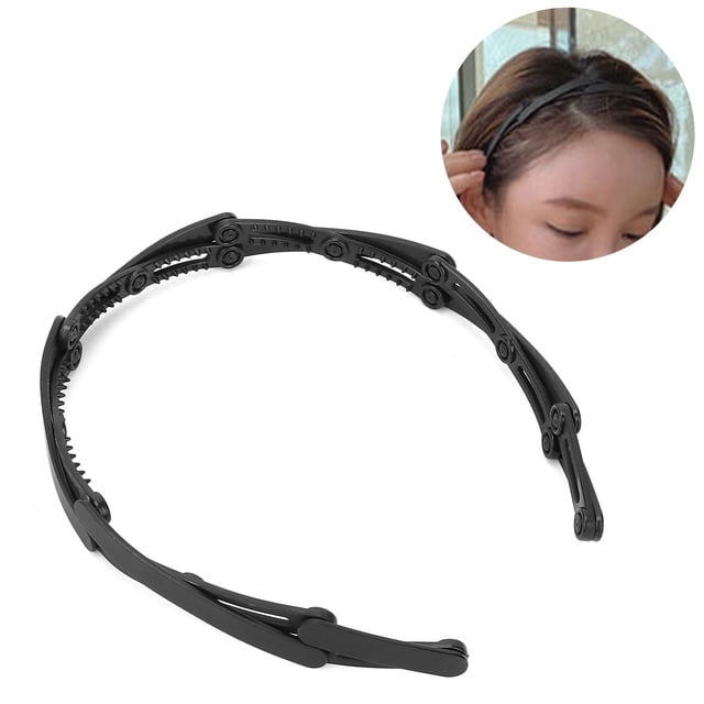 Retractable Pocket Hair Band Spring Wavy Foldable Headband Portable Sports Non Slip Fashion Outdoor Hair Clips Headband with Teeth Skinny Hair Band Combs Hair Hoop Hair Accessory