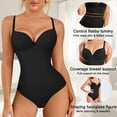 thumbnail image 2 of Nebility Smooth Shapewear Bodysuit Waist Trainer for Women Tummy Control Seamless Body Shaper with Built In Bra Jumpsuit Tops(Black,M), 2 of 7