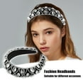 thumbnail image 3 of Unique Bargains 1 Pc Faux Crystal Padded Headband Bling Rhinestone Hairband for Women Silver Tone 1.57 Inch Wide, 3 of 7