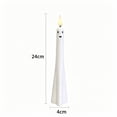 thumbnail image 4 of PoyoKee Halloween Ghost Taper Candles, 2pcs Flameless Candles with Remote, Battery Operated & Real Wax for Mantel Window Dinner Halloween Decorations, 4 of 9