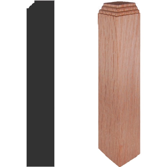 Solid Red Oak Inside Corner Block