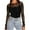 Black, variant on Womens Mesh Tops Solid Color See Through Shirts Long Sleeve Slim Fit Sheer Blouse Clubwear Sequins Tops
