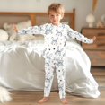 thumbnail image 6 of Dailycode Cotton Pajama Set Snug Fit Long Sleeve Top and Pants for 18M-8Y Lovely Rabbit Head and Heart, 6 of 7
