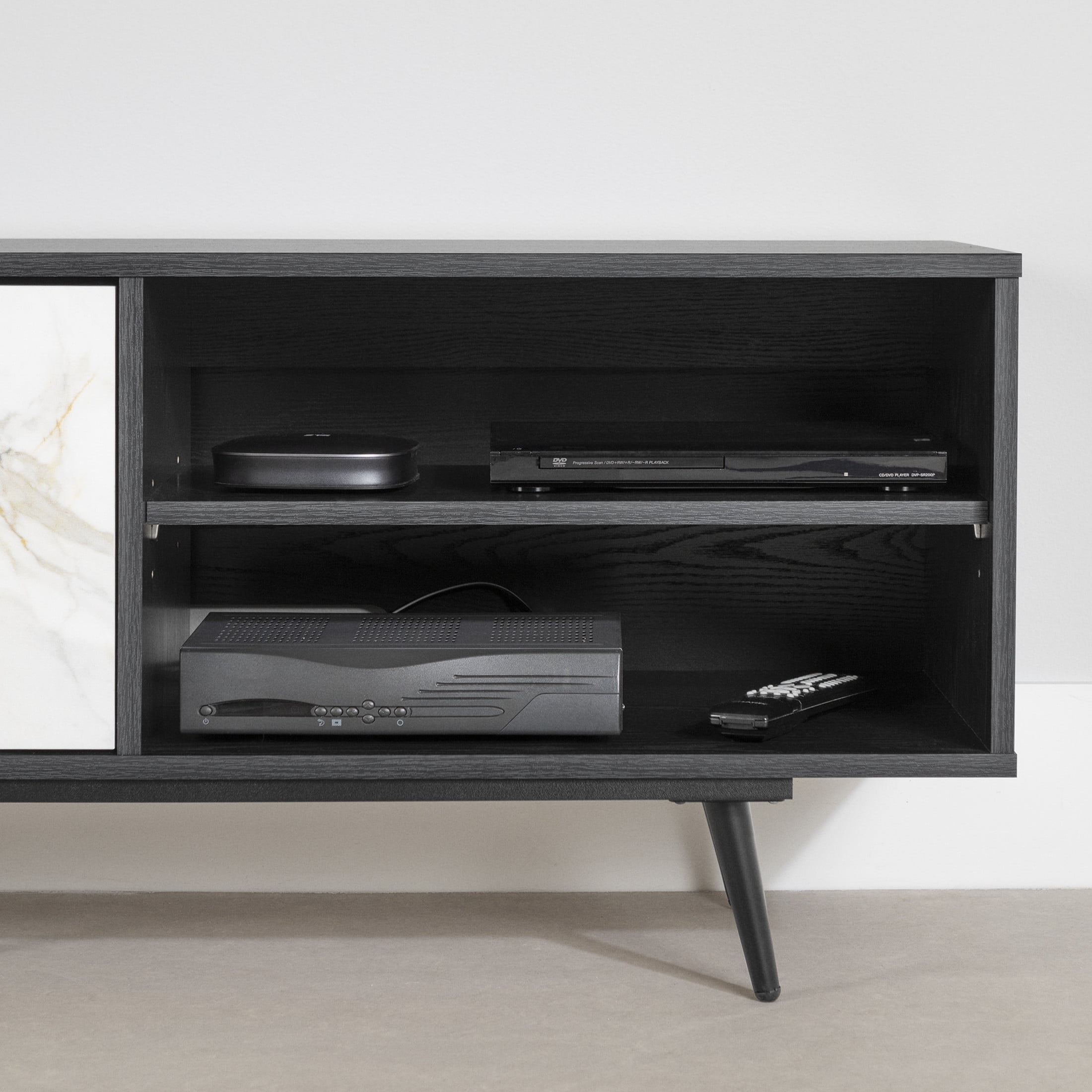 South Shore Mezzy, Contemporary TV Stand, 65" Black