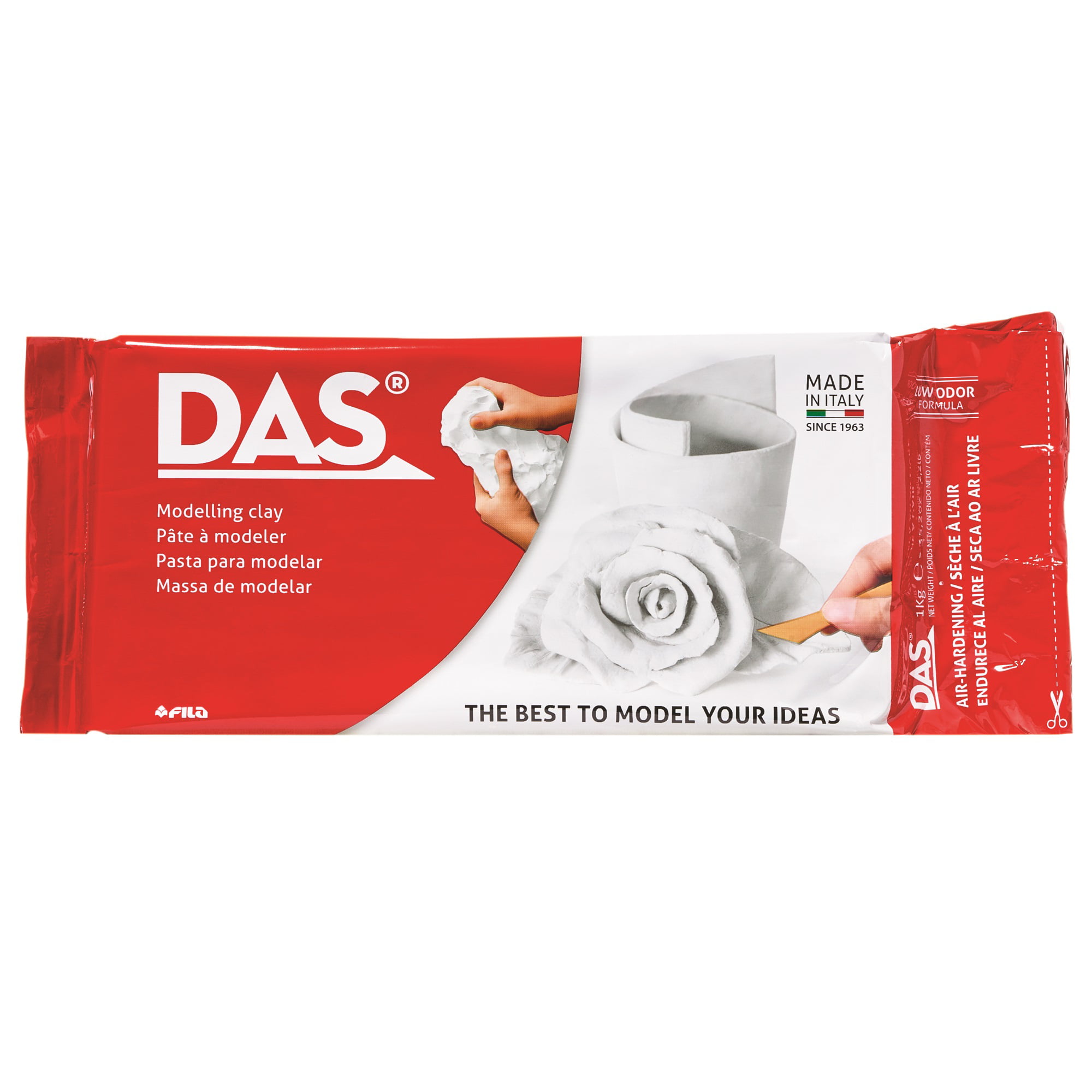 Air Dry Clay DAS Modelling Sculpting Clay  Self Harden 1Kg White 