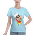 thumbnail image 1 of T-Shirt Basique à Manches Courtes pour Femmes Crayon Shin Chan, 1 of 6