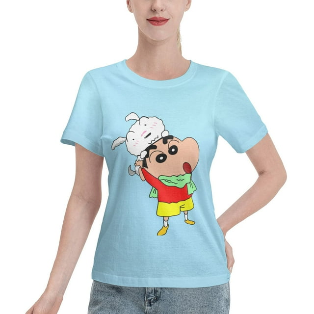 Women's Basic Short Sleeve T-Shirt Crayon Shin Chan