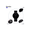 thumbnail image 2 of "Reloj Crrju Hombre Diseño Ejecutivo Premium Color De La Correa Negra Con Azul ", 2 of 4