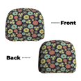 thumbnail image 6 of Kdxio Daisies Flowers Pattern Print 2 Piece Car Head Rest Covers Set Auto Front/Rear Seats Headrest Cover Universal Fit Most Cars,Sedan, SUV, 6 of 9