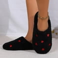 thumbnail image 5 of WoMen's Slipper with Memory Foam Fluffy Soft Warm Slip Fashion Casual Home Indoor And Outdoor Solid Color Heart-Shaped Slippers Plus Velvet Warm One-Foot Slippers, 5 of 6