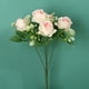 thumbnail image 4 of Ramo de flores de seda - Rosas artificiales de 30 cm con dalias e hortensias para la decoración de la boda en casa, 4 of 6