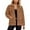 Coffee, variant on Women's Winter Teddy Coat Long Sleeve Outerwear with Pockets for Cold Weather Comfort and Style