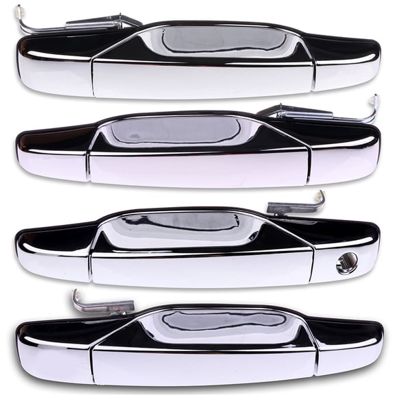 SCITOO Exterior Door Handle Fit For 2007-2013 for Cadillac for Escalade Chrome 4pc Replace Handle ‎84053434 22738721 20828258 22738721 25960525 GM1310163 84053436 22738722 15915150 25960526 GM1311163