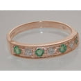 thumbnail image 5 of LBG 18k Rose Gold Cubic Zirconia & Emerald Womens Eternity Ring - 8.75 - Sizes 4 to 12 Available, 5 of 5