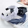 thumbnail image 3 of Yoyauz 1 Pcs Women Cloth Knotting Fashion Leaves Wide Hairband Headband Hair Accessories, 3 of 8
