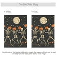 thumbnail image 4 of Yayeee Garden Flag 12" x 18" Double Sided Outdoor Yard Lawn Holiday Decorations, Black Halloween Dancing Skeleton, 4 of 6
