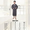 thumbnail image 6 of GOLD TEXTILES Men's Bathrobe – Terry Cloth, Gray, X-Large, 100% Cotton, Lightweight, Adjustable Belt & Collar – Single Pack, 6 of 6