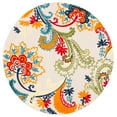 thumbnail image 2 of SAFAVIEH Cabana Lowell Floral Indoor/Outdoor Area Rug, Ivory/Blue, 5'3" x 7'7", 2 of 4