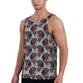 thumbnail image 2 of Gaeub Cute Puppy Black Men's Athletic Tank Top, Workout Sleeveless Shirts, Running Tank Tops for Gym, Running, Training - X-Large, 2 of 9