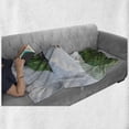 thumbnail image 5 of Fantasy Soft Flannel Fleece Throw Blanket, Detached Top of Mountain Floating up to Sky As a Hot Air Balloon Imaginative Artwork, Cozy Plush for Indoor and Outdoor Use, 50" x 60", Green, by Ambesonne, 5 of 5