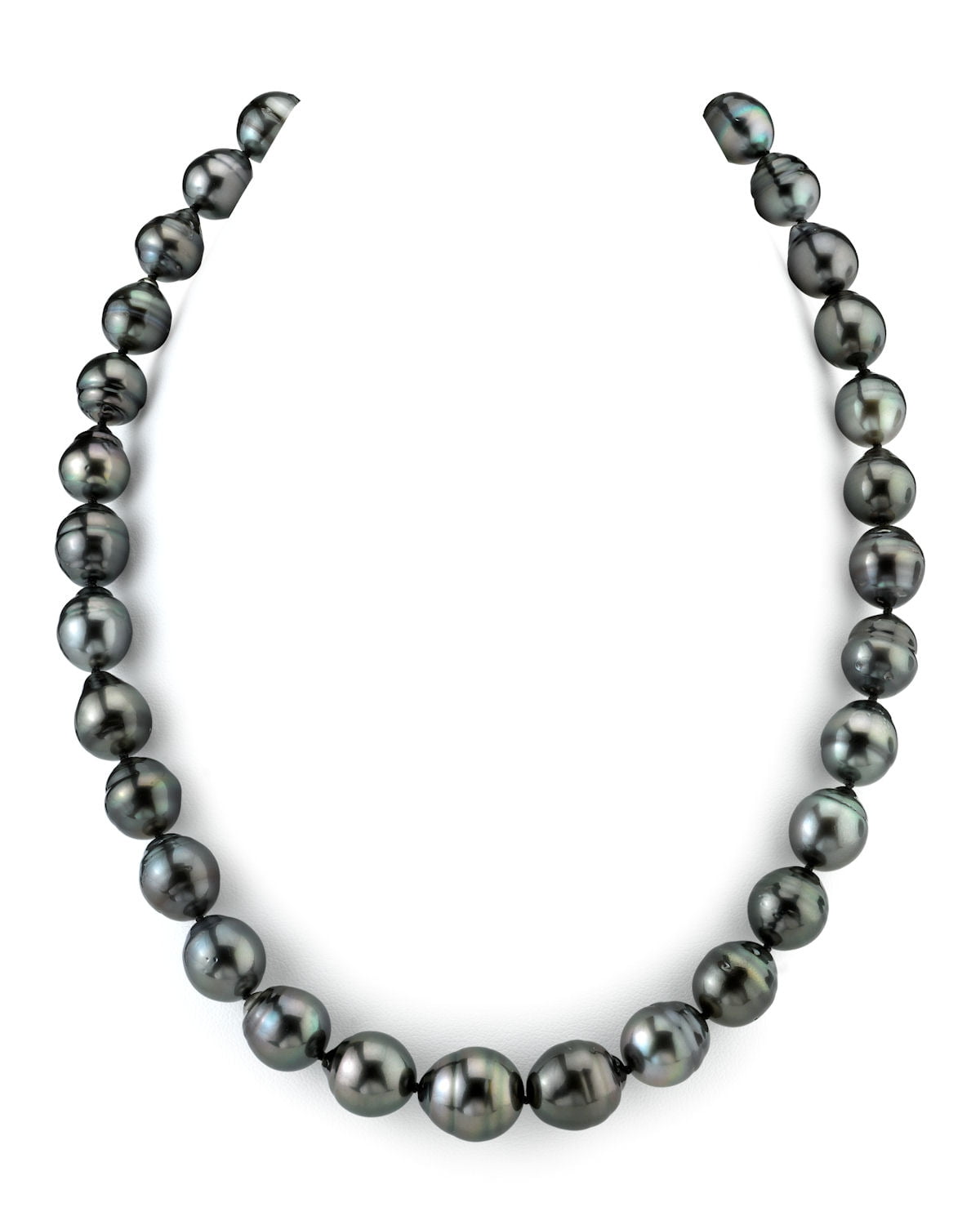 14K Gold 10-11mm Tahitian South Sea Baroque Cultured Pearl Necklace AAA Quality, 18" Length by The Pearl Source
