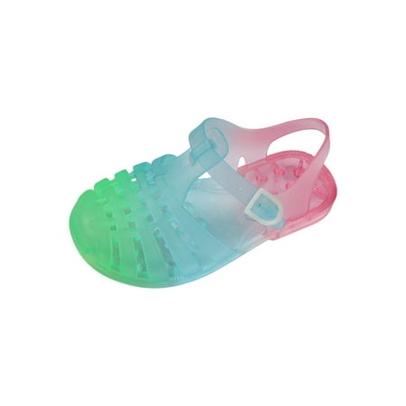 

AnuirheiH Toddler Shoes Baby Boys Girls Cute Gradient Colors Hollow Out Non-slip Soft Sole Beach Roman Sandals 4-6$ off 2nd