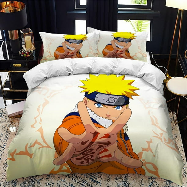 New Anime Naruto Bedding Bed Set Twin Full Queen King Size 3D Uzumaki