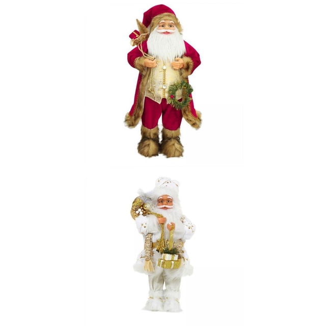 2x Figura De Papá Noel BLESIY Adorno Decorativo Estatua De Escritorio