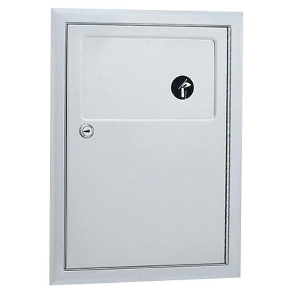 Bobrick B353 ClassicSeries Sanitary Napkin Wastes Disposal 1 Gal. Recessed - Satin
