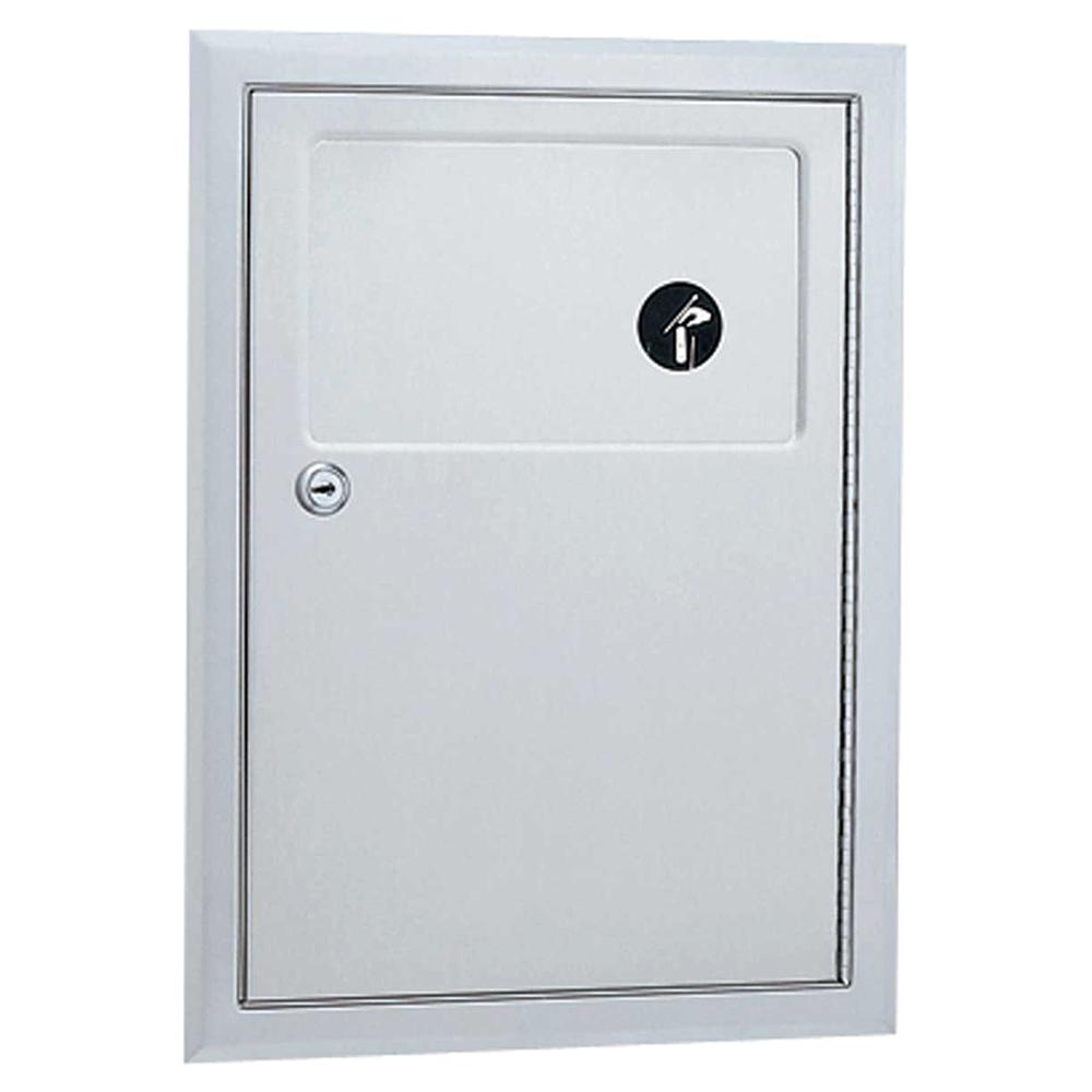 Bobrick B353 ClassicSeries Sanitary Napkin Wastes Disposal 1 Gal. Recessed - Satin
