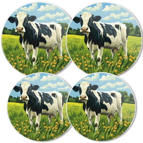 Gas Stove Burner Cover,White Electric Stove Top Protector,Easy to Clean,The Peaceful Allure Of A Cow In A Pastoral Landscape