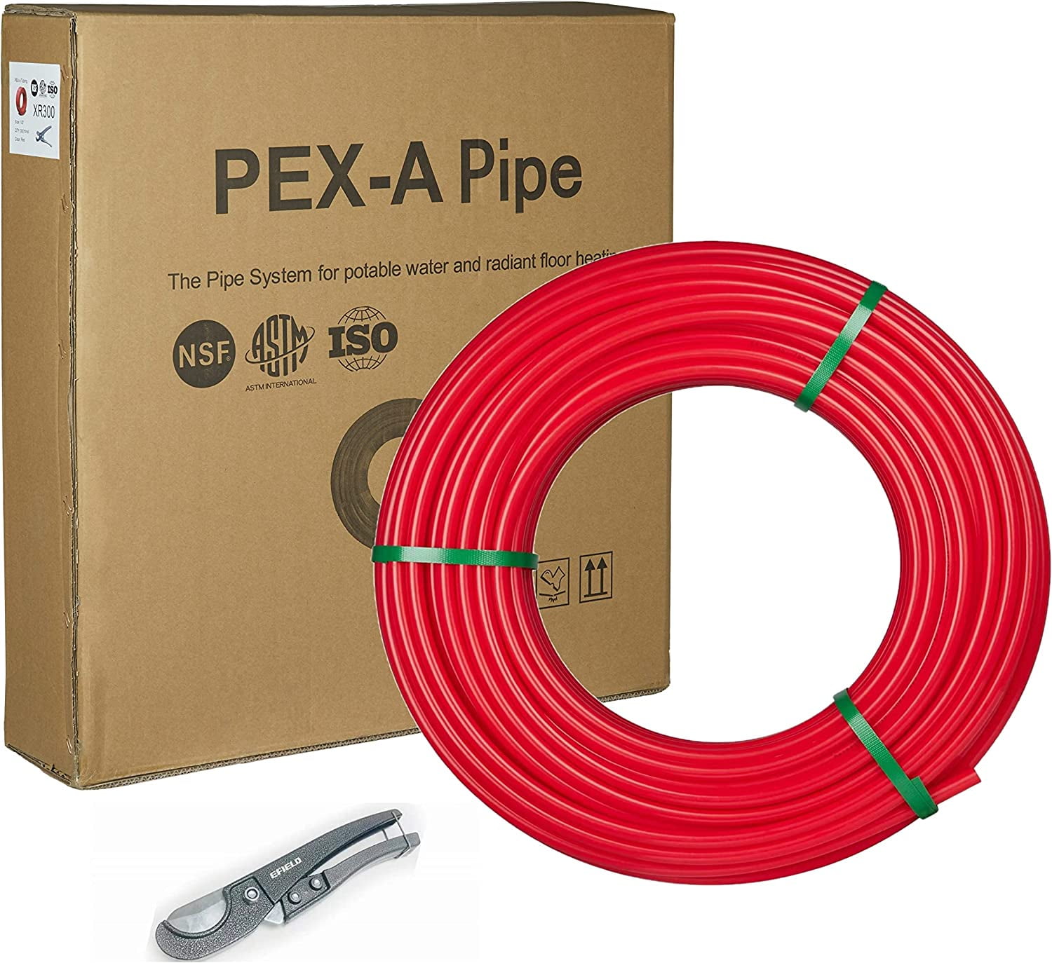 EFIELD 1 Inch 100 ft Pex A Pipe/Tubing RED for Potable WaterPlumbing