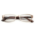 thumbnail image 3 of Newbee Fashion- Readers Metal Deluxe High Quality Reading Glasses Rectangular Frame Spring Hinge in Hard Case, 3 of 4
