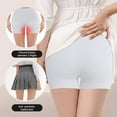 thumbnail image 4 of Shorts Pant Suitable for Under Dresses,Seamless Slip Shorts for Women,Biker Shorts,White, 4 of 5