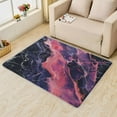 thumbnail image 1 of Black Pink Marble Rug, Abstract Marble Area Rug 4x6, Modern Marble Decor Rugs for Bedroom, Rugs Low Pile Washable Stain Resistant Easy Clean for Dining Room, Living Room Soft Carpet Decor ZX&-196, 1 of 7