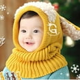 thumbnail image 3 of Baby Winter Warm Dog Scarf Hat Baby Cute Earflap Hood Scarves Beanie Skull Caps, 3 of 6