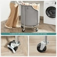 thumbnail image 4 of 45Gal Round Laundry Sorter Laundry Hamper with Wheels Rolling Laundry Cart with Removable Bag for Laundry Room Gray and Silver, 4 of 8