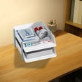 thumbnail image 4 of Paper Organizer for Desk, 8.66*10.23*13.26 Inch 2 Tier Paper Organizer Storage, File Organizer Paper Sorter, Desktop Paper Storage Holder Document Holder for Home Office School, 4 of 7