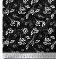 thumbnail image 1 of Soimoi Gray Rayon Fabric Leaves & Floral Fabric Prints by Yard 42 Inch Wide, 1 of 3