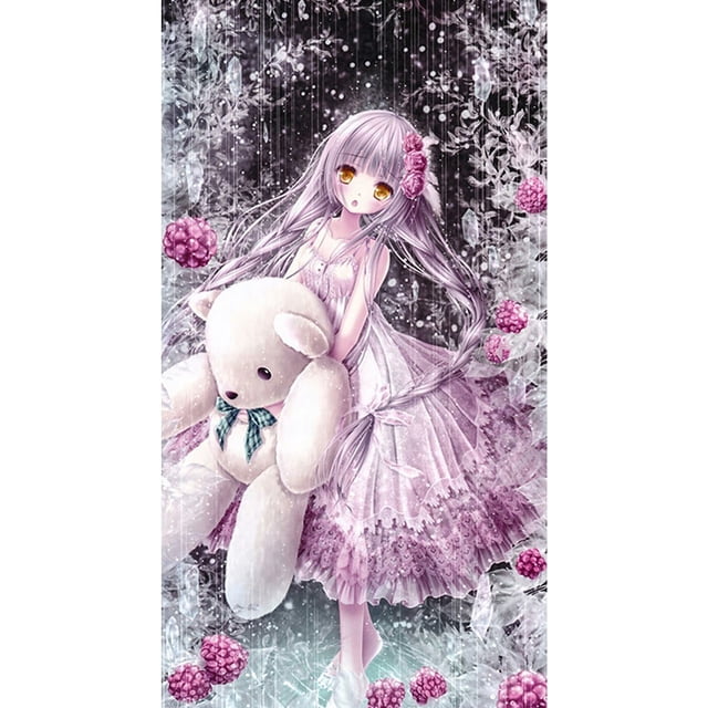 Pintura de diamantes (DB1642) Cuadrado Rhinestone Craft DIY Bear Girl 5D Poster 30x40cm Hugtrwg Para estrenar