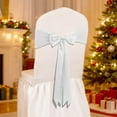 thumbnail image 4 of RKSTN Elastic Christmas Chair Bow Tie - White - Back Decor Sash, 4 of 7