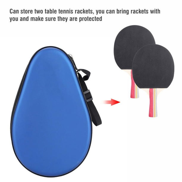 Spptty Housse de raquette de tennis de table en PU imperméable Ping Pong  Paddle Bat Bag 