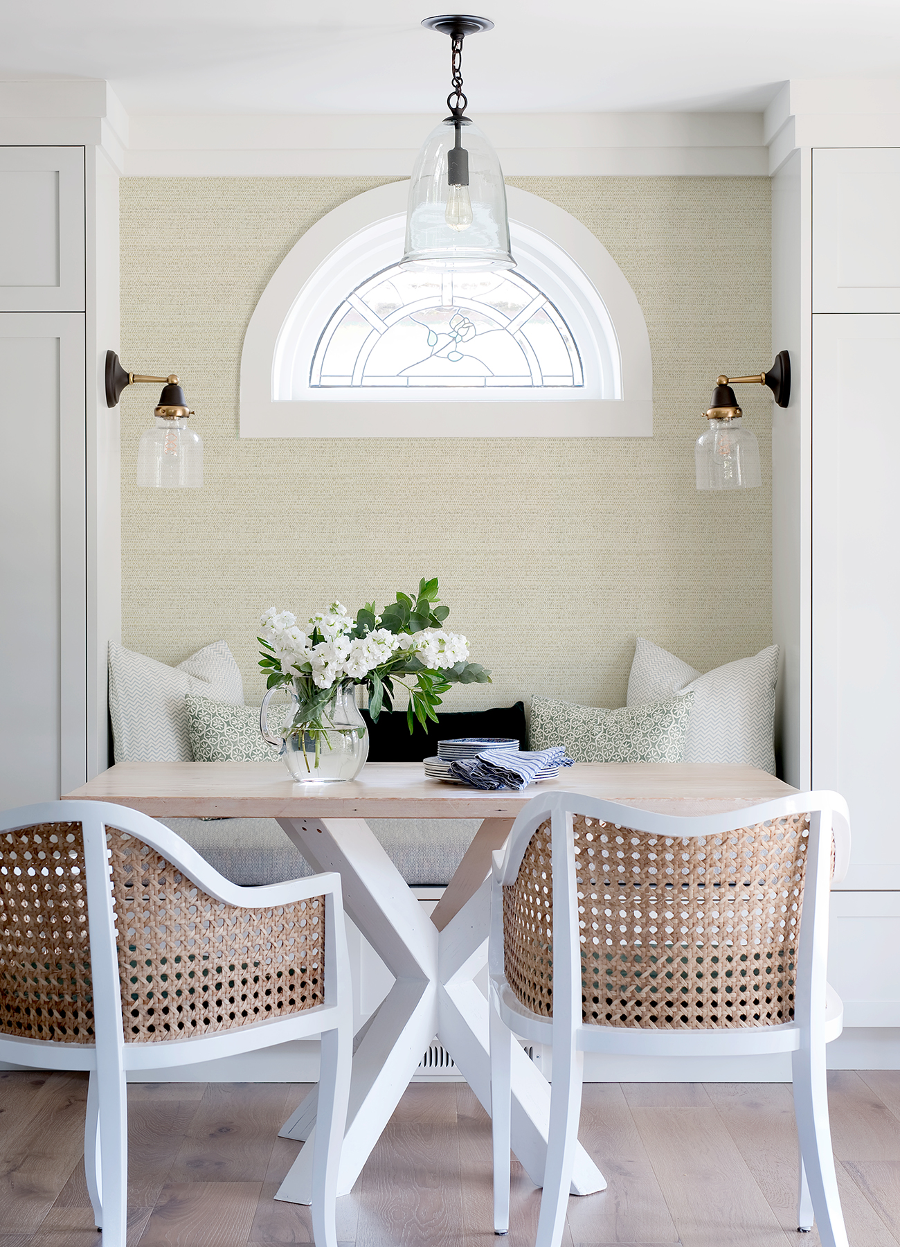 Chesapeake Balantine Bone Weave Wallpaper