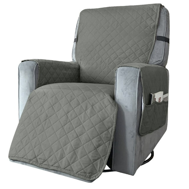 Housse de Fauteuil Inclinable, EDHITNR Protège-Meubles une Pièce Lavable avec Poches de Rangement, Housse de Sofa Inclinable Douce et Respirante pour Animaux de Compagnie Antidérapante pour Fauteuils Berçants de Massage