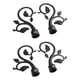 thumbnail image 5 of 4 Unids Cortina Decorativa Poste De Barra / Terminales De Varilla Termina Cabezales Tapas Kits De Varilla Negro, 5 of 7
