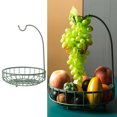 thumbnail image 1 of Iron Fruit Basket Bowl Countertop Banana Hanger storage fruit hammock Storage Green Large, 1 of 9