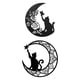 thumbnail image 1 of 2 piezas de 13 pulgadas de metal para decoración de pared, silueta de gato, decoración colgante de pared de gato Estilo B, 1 of 9