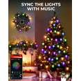 thumbnail image 6 of 99FT Christmas Smart C9 String Lights 150 LED Extendable DIY Color Changing APP Remote Controlled Christmas Music Timer Waterproof Programmable Lights for Eaves Fence Xmas Tree Decoration, 6 of 8