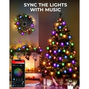 66FT Smart C9 LED String Lights 100 Color Changing Bulbs APP & Remote Controlled Music Sync Timer Extendable Waterproof Outdoor Decorative Lights for Easter, Spring Party, Patio, Fence & Holiday Deco